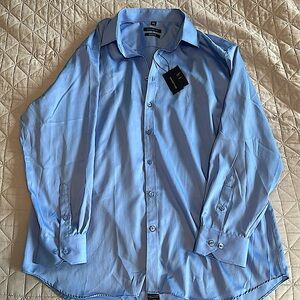 Men’s Bellissimo Blue Dress Shirt - 36/37 - 18-1/2 Neck - NEW WITH TAGS